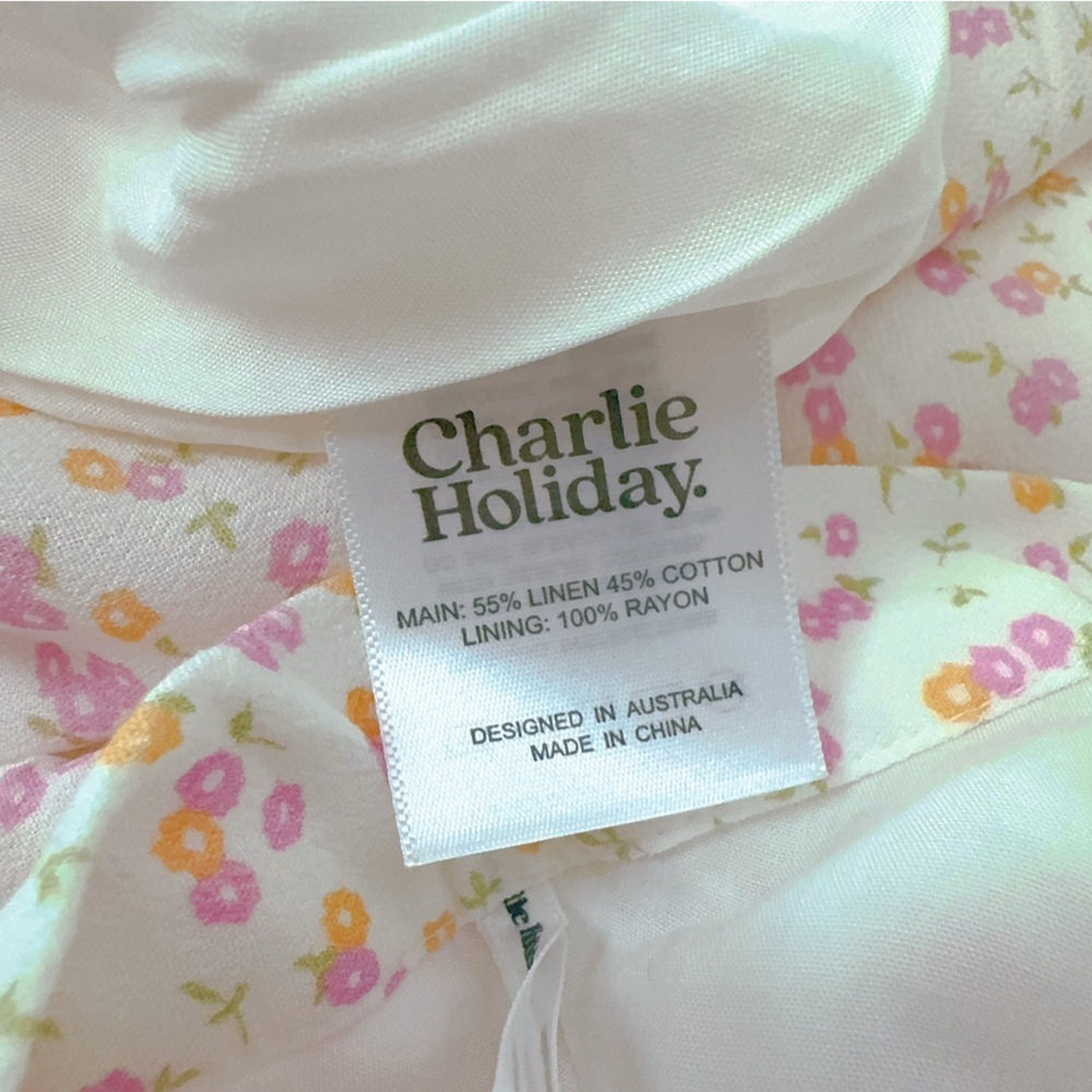 NWT Charlie Holiday Mahlia Linen Blend Floral Straight Maxi Skirt (L) - Picture 11 of 11